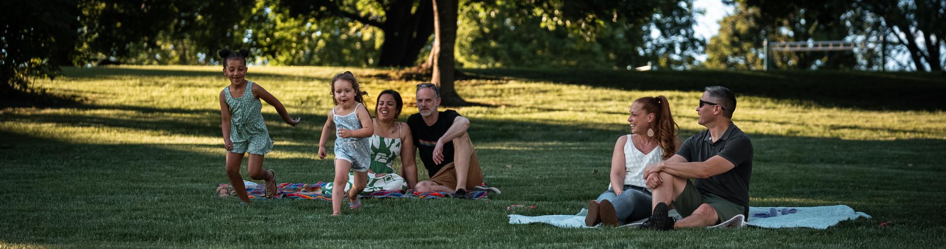 Families enjoying Park